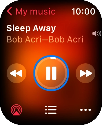 Turn the Digital Crown to select the required volume.