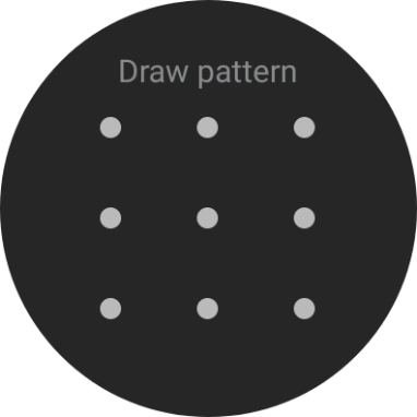 Slide your finger across the screen to connect at least four points and follow the instructions on the screen to create a pattern as lock code.