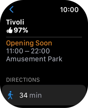 Press the required destination.