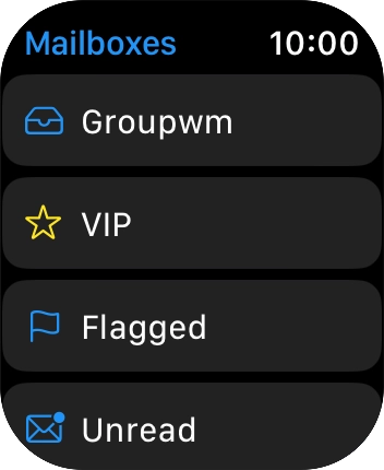 Press the required email account.
