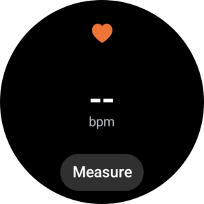 Press Measure and wait while the smartwatch measures your heart rate.