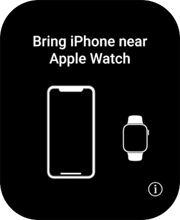 Place your Apple Watch next to your phone.