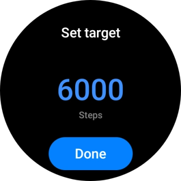 Slide your finger up or down on the screen to select the required goal.