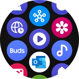 Press the music player icon.