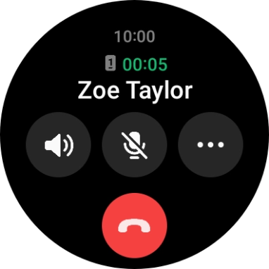 Press the end call icon.