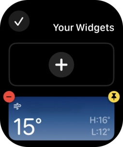 Press the add widget icon and go to the required widget.