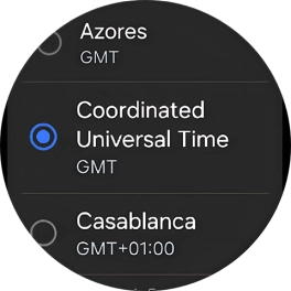 Press the required time zone.