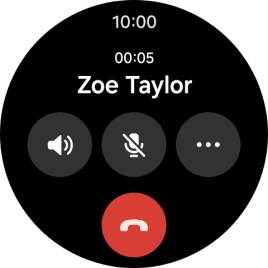 Press the end call icon.