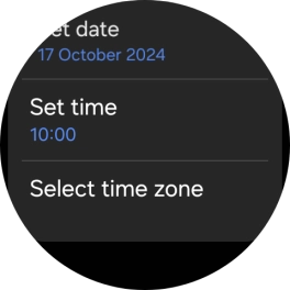 Press Set time.