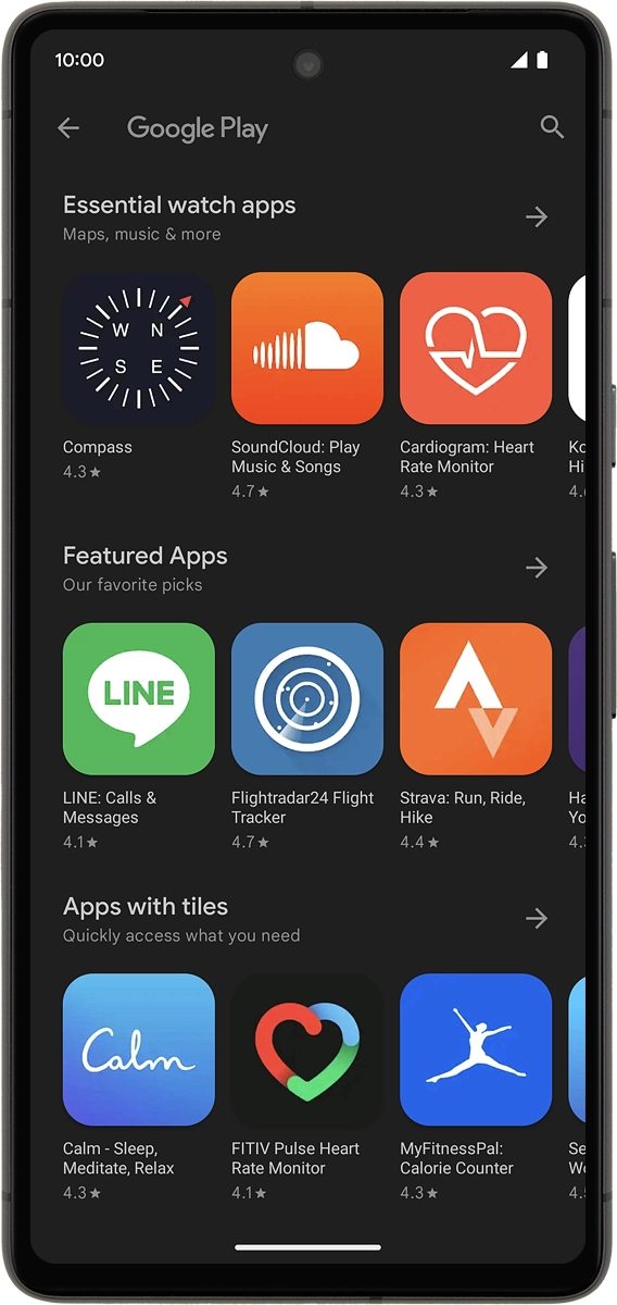 On your phone: Press the search icon.