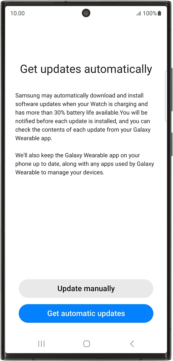 On your phone: Press the required setting.