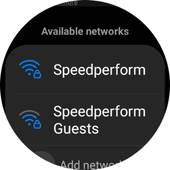 Press the required Wi-Fi network.