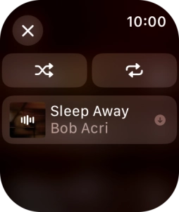 Press the shuffle icon to turn the function on or off.