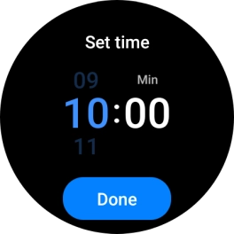 Slide your finger up or down on the screen to set the required time.