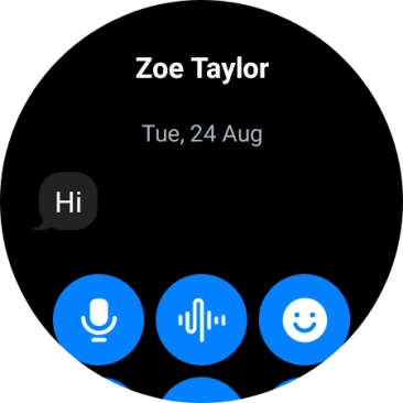 Press and hold the required message for a moment.