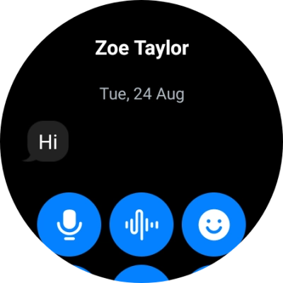 Press and hold the required message for a moment.