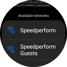 Press the required Wi-Fi network.