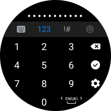 Key in the password for the Wi-Fi network and press the confirm icon.