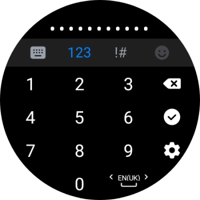 Key in the password for the Wi-Fi network and press the confirm icon.