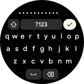 Key in the password for the Wi-Fi network and press the confirm icon.
