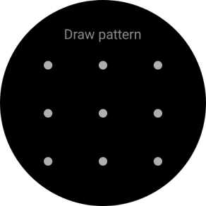 Slide your finger across the screen to connect at least four points and follow the instructions on the screen to create a pattern as lock code.