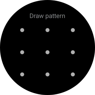 Slide your finger across the screen to connect at least four points and follow the instructions on the screen to create a pattern as lock code.