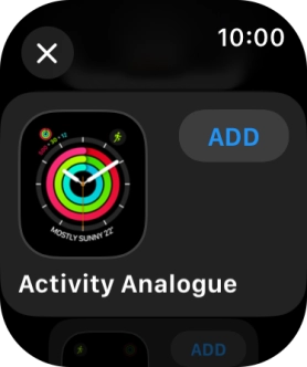 Press the required watch face.