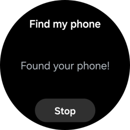 Press Stop when you've found your phone.