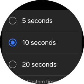 Press the required setting to choose how long the countdown should be before your smartwatch calls the emergency dispatch centre when a hard fall is detected.