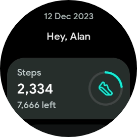 Slide your finger upwards on the screen to see how far you are from completing your daily activity goals.