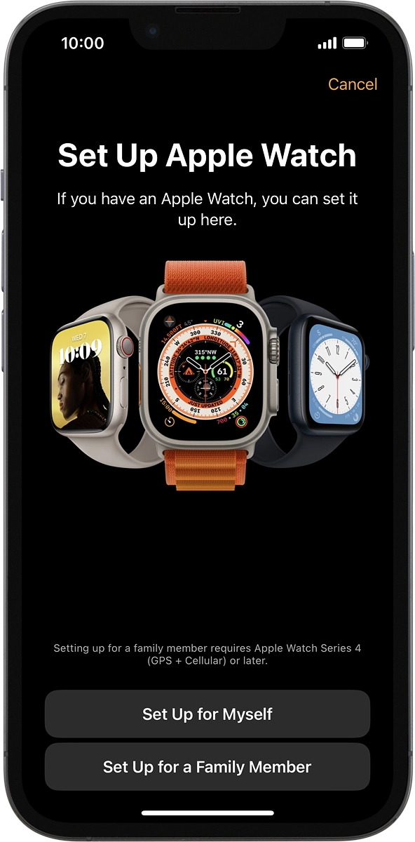 On your phone: When this screen is displayed, your Apple Watch is connected to your phone.