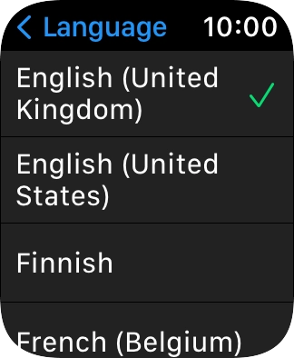 Press the required language.