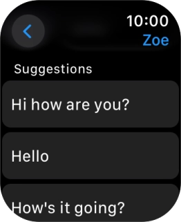 Press the required quick reply.