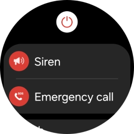 Press Siren and follow the instructions on the screen to start and stop the siren.