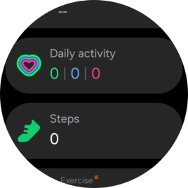 Under Daily activity, you can see how far you are from completing your daily activity goals.