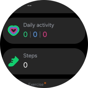 Under Daily activity, you can see how far you are from completing your daily activity goals.