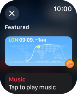 Press the required widget.