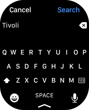 Press the microphone icon to turn on voice input.