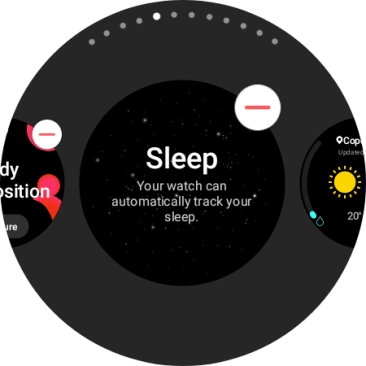 Press the remove widget icon.