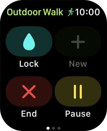 Press End to stop your training activity.
