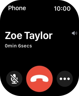 Press the end call icon.