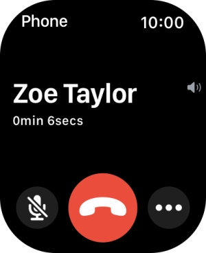 Press the end call icon.