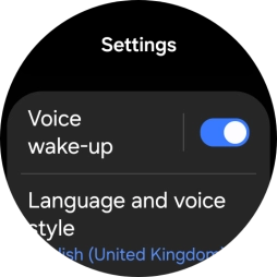Press Language and voice style.