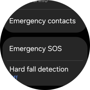 Press Emergency contacts.
