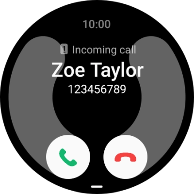 Press the accept call icon and slide your finger upwards to answer the call.