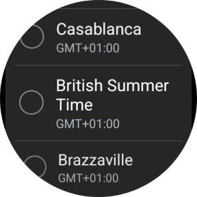 Press the required time zone.