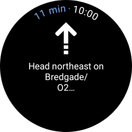 Follow the instructions on the screen to navigate to the selected destination.
