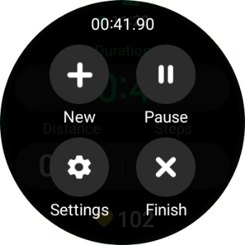 Press Pause to pause activity.