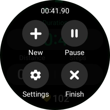Press Pause to pause activity.