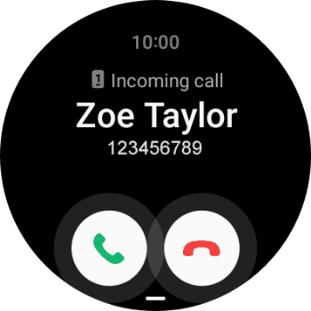 Press the accept call icon and slide your finger upwards to answer the call.